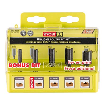 Ryobi Straight Router Bit Set