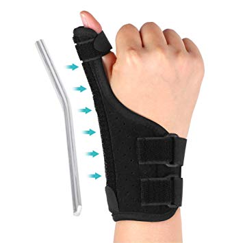 Thumb Support, Finger Protector Thumb Brace with Removable Splint and Adjustable Straps, Thumb Wrist Stabilizer for Arthritis, Carpal Tunnel, Sprains, Left or Right Hand Pain Relief