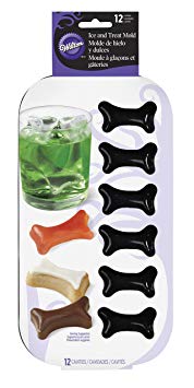 Wilton Ice Cube and Treat Bone Silicone Mold Tray 12 Cavities