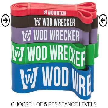 WOD Wrecker Pull Up Bands, Assist Band Designed for Doorway Pull-up Bar Trainer, Crossfit Durable, Muscle Up Proven