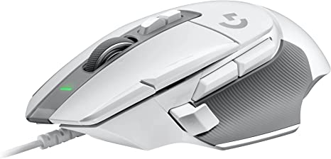 Logitech G502 X Wired Gaming Mouse - LIGHTFORCE hybrid optical-mechanical primary switches, HERO 25K gaming sensor, compatible with PC - macOS/Windows - White