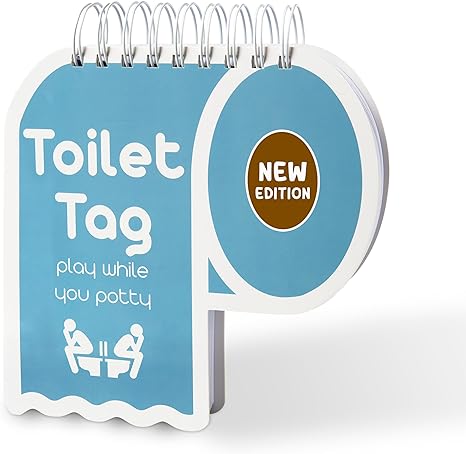 Toilet Tag Conversation Card Game - Conversation Cards for Couples, Toilet Games for Adults, Date Night Ideas Games, for Him Her, Communication Cards for Husband Wife Gifts