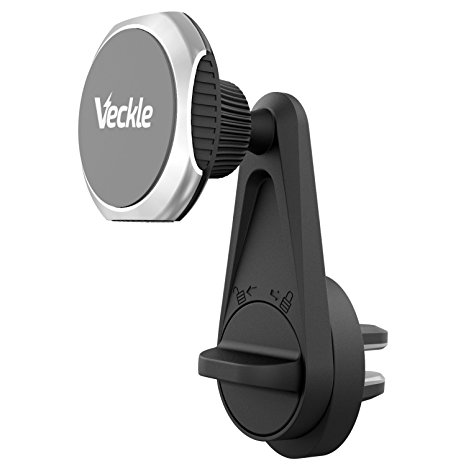 Car Phone Holder Magnetic, Veckle Rotatable Air Vent Car Mount Magnet Phone Holder Universal Car Cradle Cell Phone Mount for Smartphone GPS iPhone 7 7Plus Galaxy S8 S8 Plus HTC Nexus 6P 5X Black