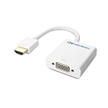 Cable Matters Active HDMI to VGA Adapter in White