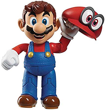 World of Nintendo 4" Mario Odyssey Action Figure with Hat Action Figure