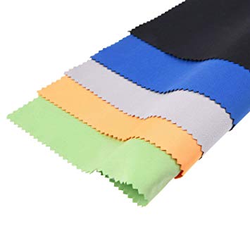 5 pieces pack of Microfiber Cleaning Cloth for Cell Phones (Apple iphone 5, iphone 4, 4s, iPhone 3,3s, iPad 1,2,3,4 Samsung Galaxy S4, S3, S2, Samsung Note II GT-N7100, Samsugn Galaxy mini, HTC ONE X,Blackberry Bold Touch, Motorola Droid), LCD TV and Laptop Screens, Camera Lenses, Tablets (iPad, Nexus, Galaxy), Silverware, Glasses, Watches and Other Delicate Surfaces (30cmX30cm, Black Grey Green Blue Yellow)