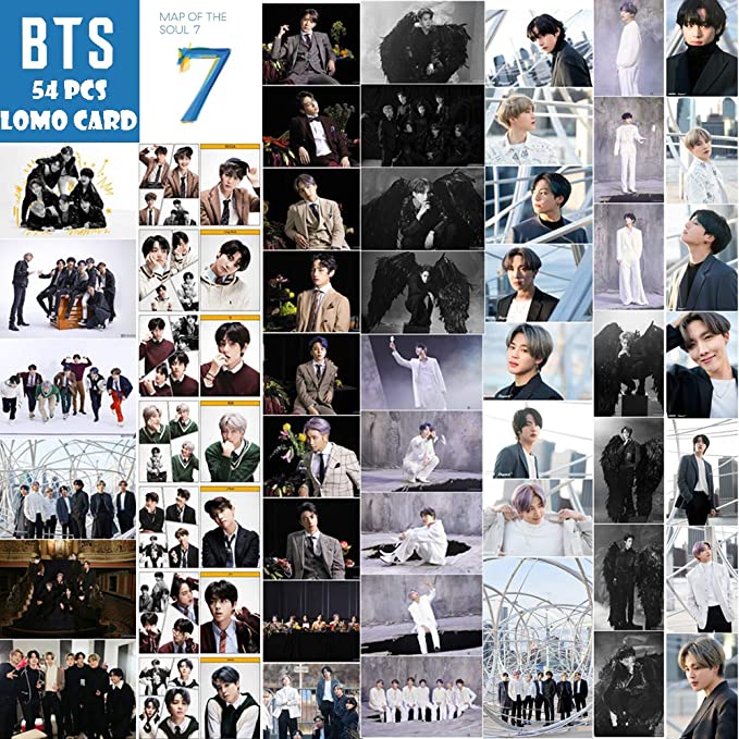 BTS 54 PCS Lomo Cards Bangtan Boy New Album Map of The Soul 7 Gift For Army Girls (BTS Map 7 Card)