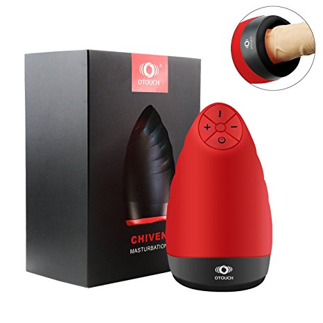 Hisionlee masturbators warming glans trainer vibrator sex toys masturbate men masturbation mouth oral sex men's airplane cup 9 vibration modes heating function with USB cable(Red)