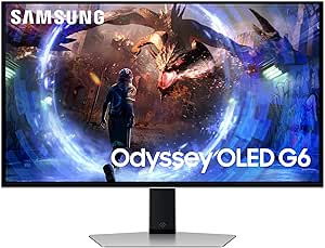 Samsung Odyssey Gaming OLED G6 LS27DG602SUXXU 27" QHD Gaming Monitor - 0.03ms, 360Hz, HDR10 , Height Adjust, HDMI 2.1, Displayport, USB 3.0, 1440p, 2560x1440