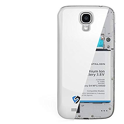 Stalion Strength 5200mAh Extended Battery & Back Door Cover for Samsung Galaxy S4 (White Frost)