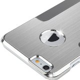iPhone 6s Plus Case iPhone 6 Plus Case ULAK Silver Luxury Chrome Aluminum Coating Hybrid Hard Case Cover With PC Bumper for Apple iPhone 6s Plus6 Plus 55 Inch Silver