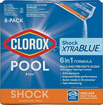 CLOROX Pool&Spa 33506CLX Pool Shock XtraBlue (6 1-lb Bags)