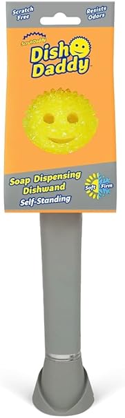 Scrub Daddy Self- Standing Soap Dispensing Dishwand, Silver