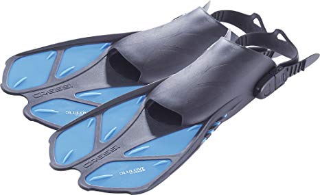 Cressi Adult Short Adjustable Swim Fins with UltraResistant buckles  Bonete