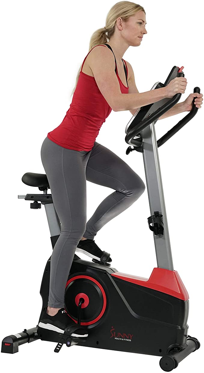 Sunny Health & Fitness Evo-Fit Stationary Upright Bike with 24 Level Electro-Magnetic Resistance - SF-B2969