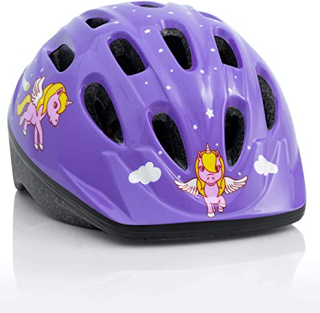 KIDS Bike Helmet – Adjustable from Toddler to Youth Size, Ages 3-7 - Durable Kid Bicycle Helmets with Fun Designs Boys and Girls will LOVE - CPSC Certified for Safety and Comfort - FunWave