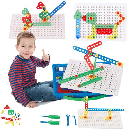 Educational Toys Kit of Screws By ETI Toys for Boys and Girls 92 Piece set for building Engineering designs! Great for Learning, Developing and Having Fun. Engineer your design Today!