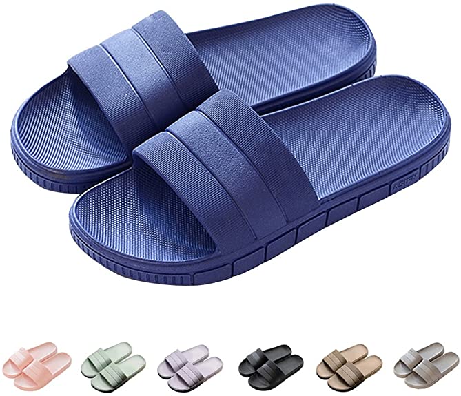 Unisex Slippers for Women/Men Non-Slip Ultralight Flat Soft Sandals Soft House Flip Flop for Indoor Home Garden Bathroom Poolside