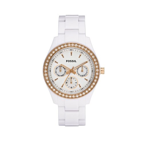 Fossil Stella White Rose Gold-Tone Women's Watch ES2869