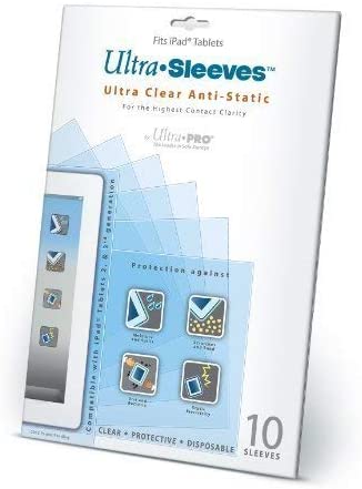 Clear Disposable Protective Sleeves for Most 10" Tablets, 10CT Pack