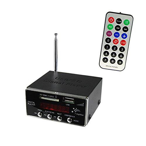 Compact MP3 Player with FM Tuner - Line Output Player - USB and SD Card