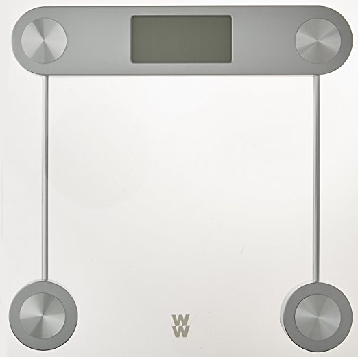 Weight Watchers by Conair Digital Glass Bathroom Scale; 400 lb. capacity; Elegant Gold Finish Bath Scale