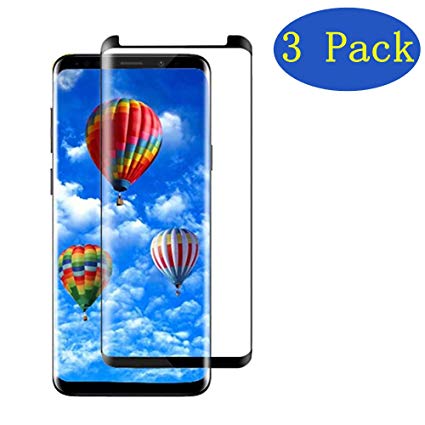 [3 Pack - Black] Samsung Galaxy S9 Plus Screen Protector(Not Glass), Weiaio - [3D PET High Definition] Screen Protector Film [Anti-Scratch] [Bubble Free] Screen Protector for S9 Plus