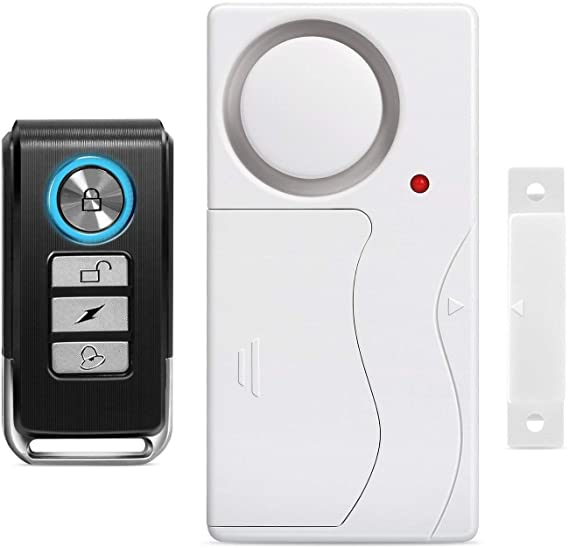Wsdcam Wireless Door Alarm Anti-Theft Window Alarm Door Window Open Alarms Magnetic Sensor Pool Alarm for Kids Safety Home Security, 110dB Loud