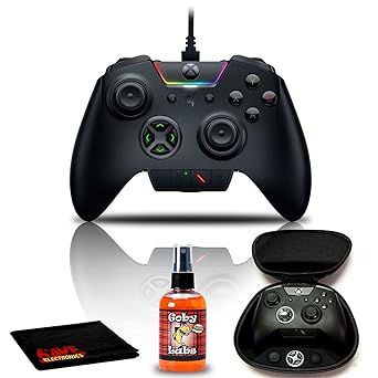 Razer Wolverine Ultimate Wired Gaming Controller (Black) Bundle with 6Ave Cleaning Kit - For PC, Xbox One, and Xbox Series X