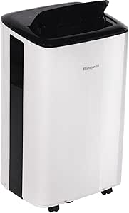 Honeywell 10,000 BTU Smart WiFi Portable Air Conditioner with Dehumidifier, 115V, AC for Bedroom, Living Room, or Basement, Cools Up to 450 Sq. Ft., with Alexa Voice Control and Remote Control, White