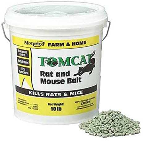 Motomco 008-32345 Tomcat Rat and Mouse Bait Pellet, 10 lb (2 X 10 lb)