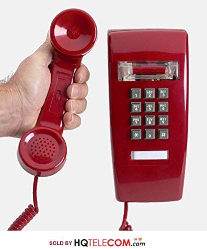Industrial Wall Phone with Dialpad & Wallplate - RED by HQTelecom