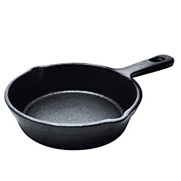 Ecolution EOBK-5115 Cast Iron Mini Preseasoned Fry Pan, 6-Inch