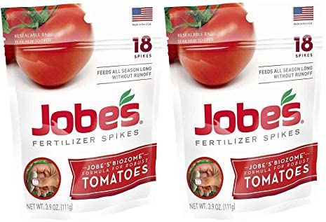 Jobe's Tomato Fertilizer Spikes, 18 Spikes(2-Pack)