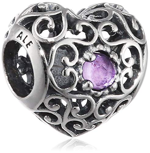 PANDORA Signature Heart Birthstone Charm with Accent 791784