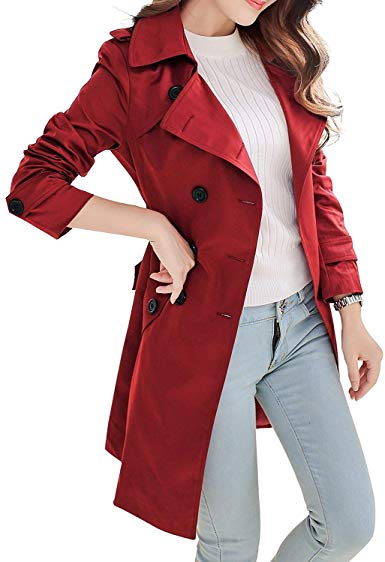 NANJUN Women's Double Breasted Trench Coat Chelsea Tailoring Overcoat