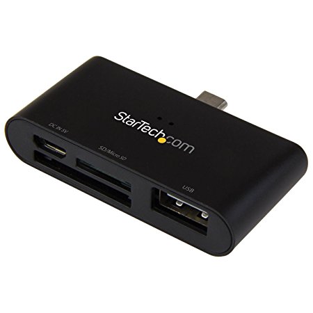 StarTech.com On-the-Go USB OTG card reader for mobile devices - supports SD SDHC SDXC MMC & Micro SD Micro SDHC Micro SDXC memory cards