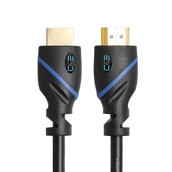 60ft (18.3M) High Speed HDMI Cable Male to Male with Ethernet Black (60 Feet/18.3 Meters) Supports 4K 30Hz, 3D, 1080p and Audio Return CNE623351