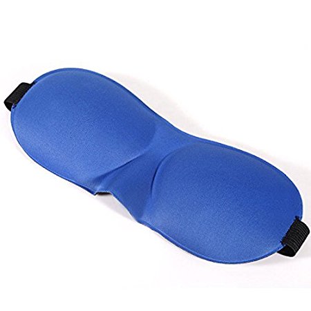 Ylyycc New Uni-sex 3d Sleep Eye Mask Soft and Comfortable Eyepatch Blindfold Shade/light Cover Travel Sleeping Aid Fast Blue Color