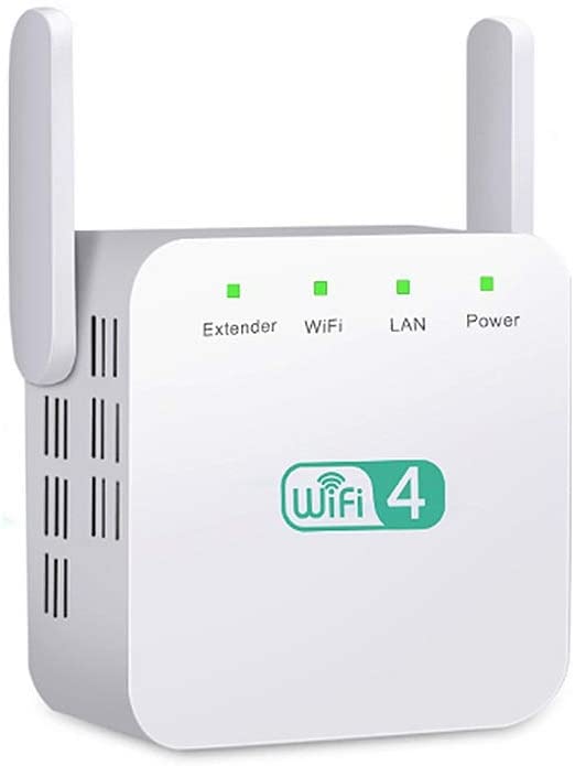 Eachbid Wireless WiFi Repeater WiFi Range Extender 2.4GHz 300Mbps AP/Repeater Mode 2 External Antennas WiFi Signal Amplifier with Indicator 360° Coverage WiFi Booster Access Point