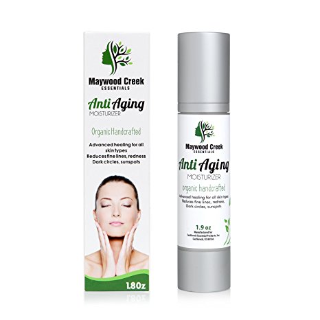 BEST ANTI AGING FACIAL MOISTURIZER - Handcrafted in Airless Pump - Anti Aging Formula Reduces Fine Lines, Redness, Dark Circles & Signs of Aging - Best Quality Organic & Natural Moisturizing Cream