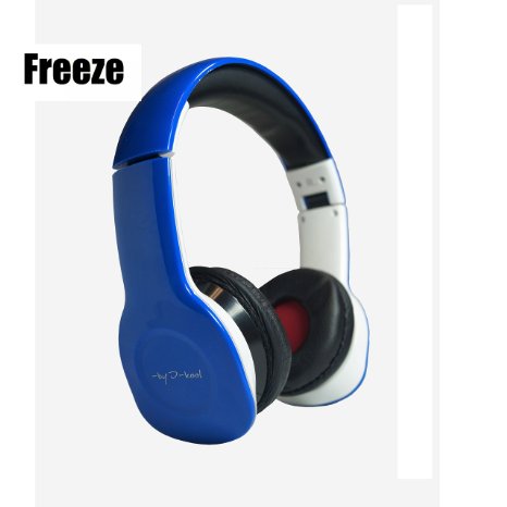 Freeze X-treme I-kool Freeze series Headphone with Bass Boost Fully fold-able for easy travel Detached Aux cable included Blue