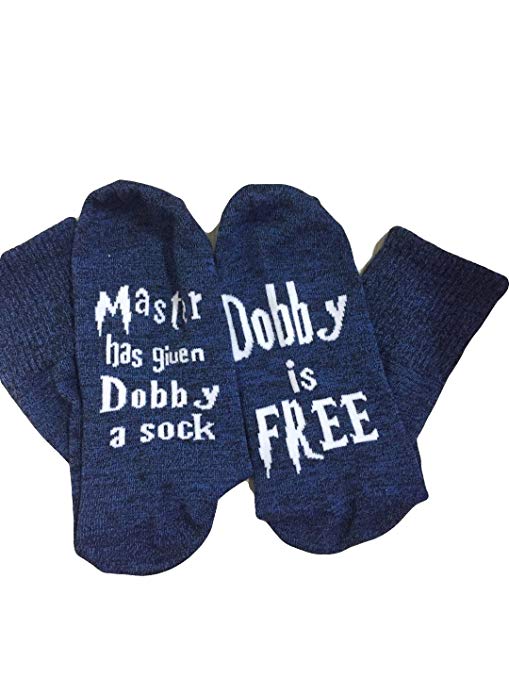 CocoL Master Has Given Dobby a Sock Dobby is Free Socks Novelty Father's Day Gift socks