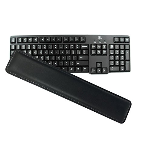 SUNNORS Keyboard Wrist Rest Pad Lightweight-Yet-Durable with PU Leather are Comfortable，Keyboard Pad is Suitable for Laptops/MacBooks/PC（17.7＂x3.5＂x0.8＂）