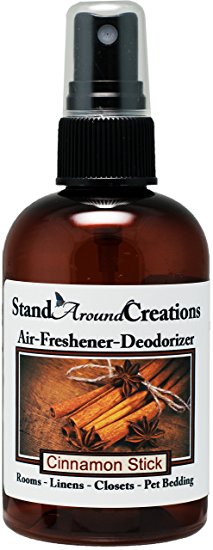 Concentrated Spray For Room / Linen / Room Deodorizer / Air Freshener - 4 fl oz - Scent - Cinnamon Stick: A full bodied scent of rich spicy cinnamon. This fragrance is infused with natural essential oils, including Cinnamon, Clove, Cinnamon Bark and Nutmeg.