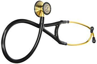 3M Littmann Cardiology III Stethoscope, Brass-Finish Chestpiece, Black Tube, 27 inch, 3128BRS