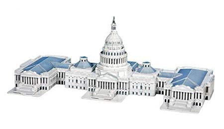 Liberty Imports 3D Puzzle DIY Model Set | Worlds Greatest Architecture Jigsaw Puzzles Building Kit (US Capitol Hill)