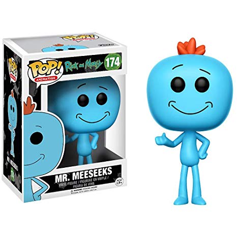 Funko Mr. Meeseeks POP! Animation x Rick & Morty Vinyl Figure   1 Free American Cartoon Themed Trading Card Bundle (12441)