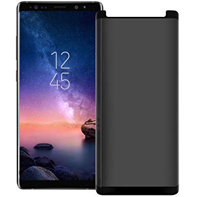 V-Natural Galaxy Note 8 Privacy Tempered Glass Anti-Spy Screen Protector [3D Curved] [Case Friendly] [9H Hardness] for Samsung Galaxy Note 8 (6.3”) Black