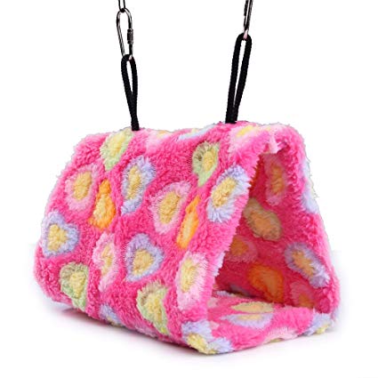 Vktech® Plush Snuggle Bird Hammock Hanging Snuggle Cave Happy Hut Bird Parrot Hideaway Size M (23.5*22cm)